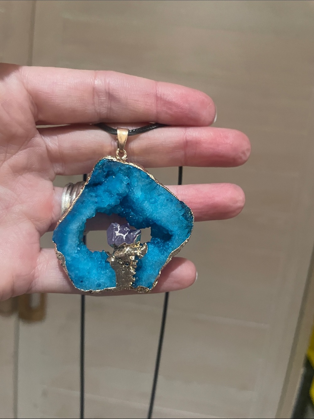 Blue Geode Pendant